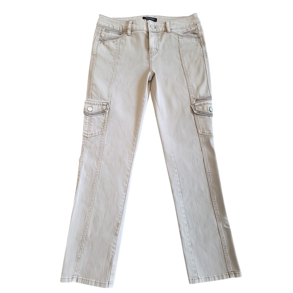 White House Black Market Blanc Slim Ankle Cargo Pant - Size 2R NWOT - Picture 4 of 5